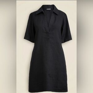 J. Crew black linen dress